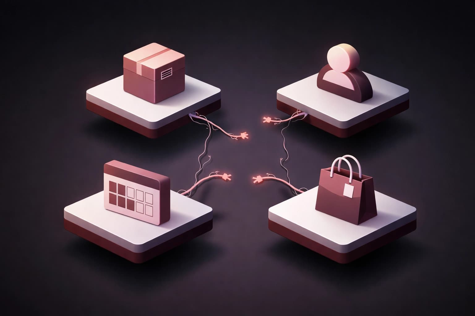 Disconnected business platforms depicting common Shopify integration challenges for ecommerce systems